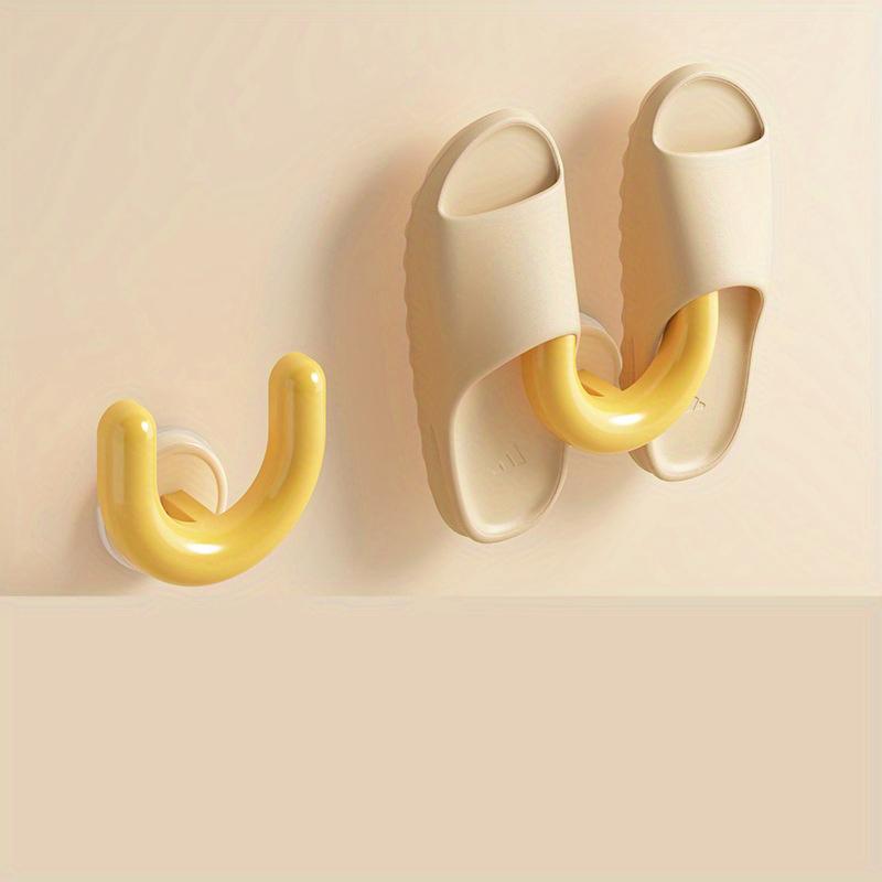 

1PC ABS Toilet Storage Rack Hook Dopamine Flexible No Punching Mobile Shoe Rack Bathroom Suction Cup