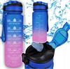 1L Sports Bottle with Straw Motivational Bottle Gym Fitness Training