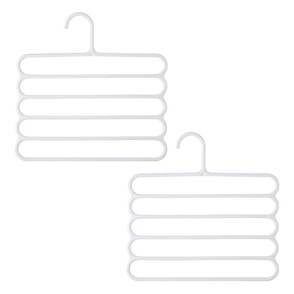 Multi-Layer Pants Rack - Space-Saving, Anti-Slip, and Adjustable Design for Organizing Clothes, Scarves, and Accessories