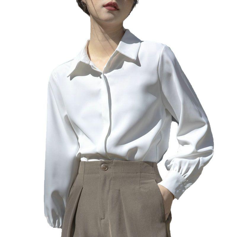 Women's Elegant Long-Sleeve Chiffon Shirt - Spring/Summer Fashion