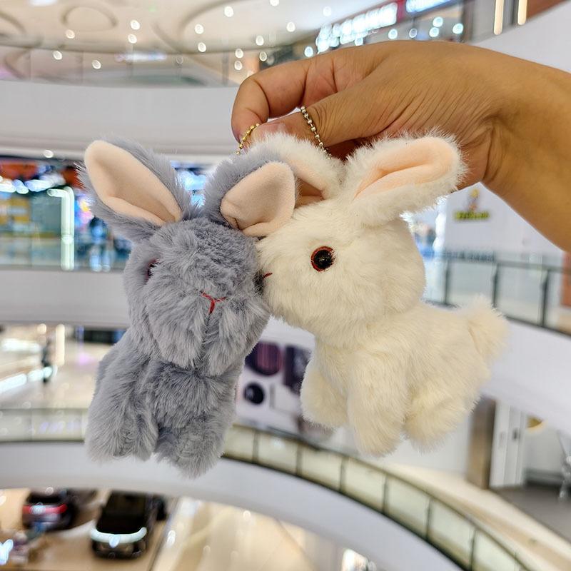 1pc Trendy Plush Simulated Rabbit Doll for Women with Cute Charm, Decorative Accessory for Keys, Bags & Backpacks Gift Bag Charm