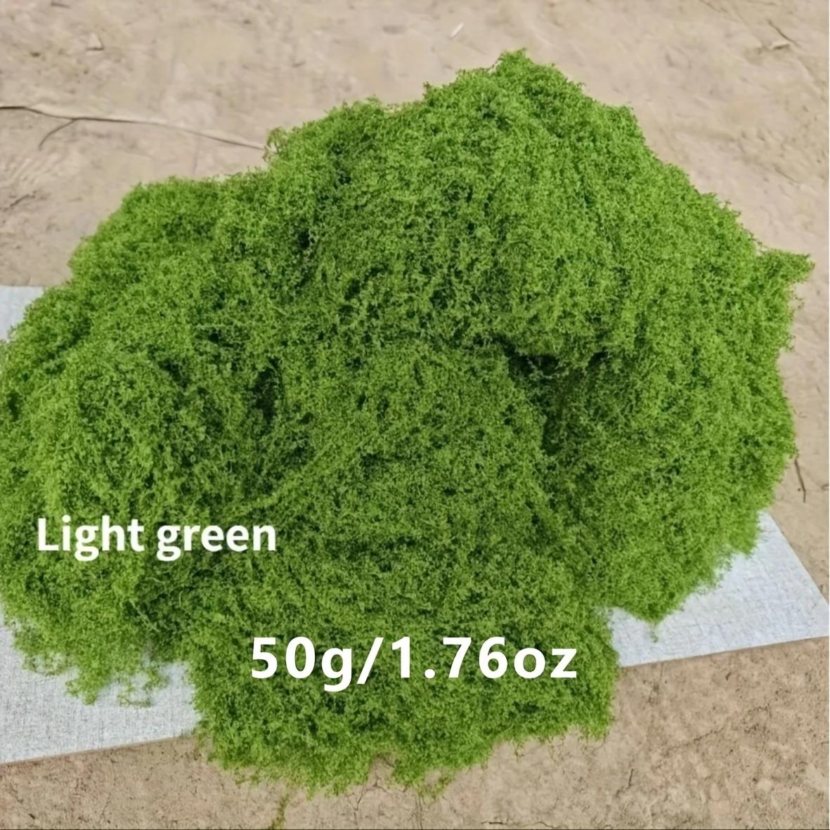 

50g Fake Moss DIY Crafts Grass Artificial Moss Faux Preserved Moss Green Plants Home Room Garden Decor Mini Landscape Fake Grass 50G зелений