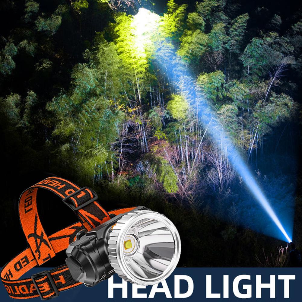 300LM Multifunctional Head Torch 3 Light Modes Super Bright Headlamp USB Charging IPX4 Waterproof for Climbing Emergency