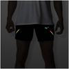 Mizuno Running Wear Dry Stretch Reflective Black Pants, Sweat-Absorbent, Quick-Drying, Stretch, Print, J2MBB005, Men's,