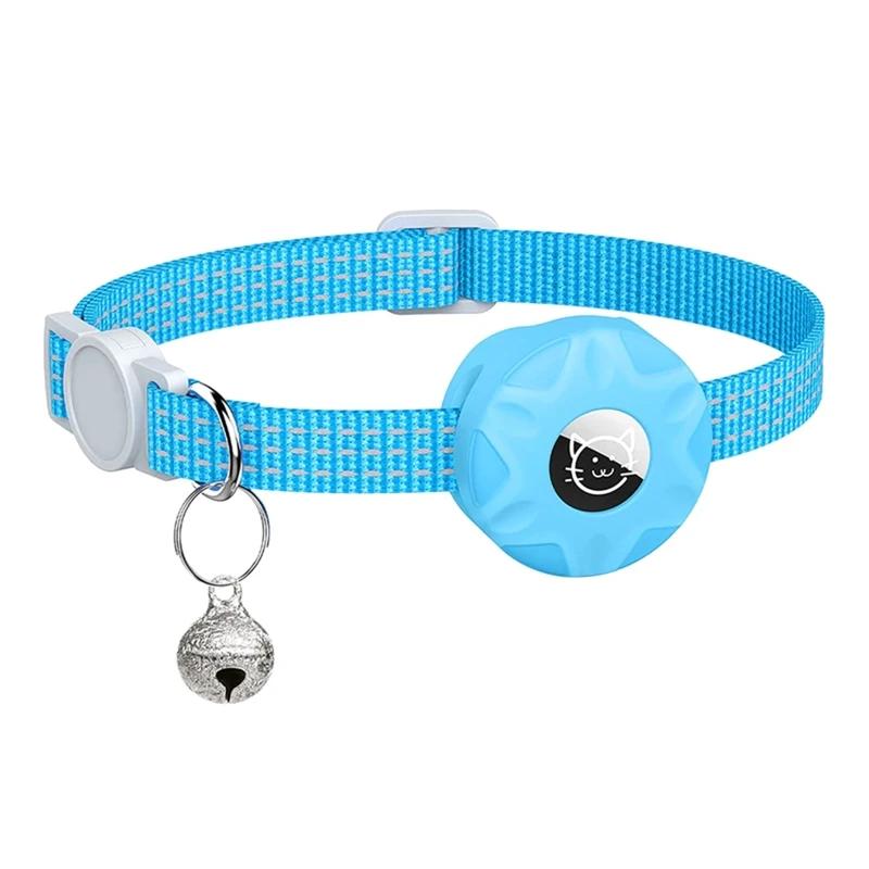 Pet Collar for Air Tags Shock & Water Proof Protective Holder for GPS Trackers Glows In the Dark Fits for Small Dogs
