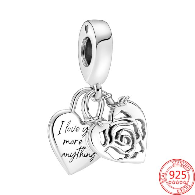 New 925 Sterling Silver Gold Padlock & Key Dangle Charm Fit  Original  Silver Bracelet Beads for Women Fine Jewelry Gift