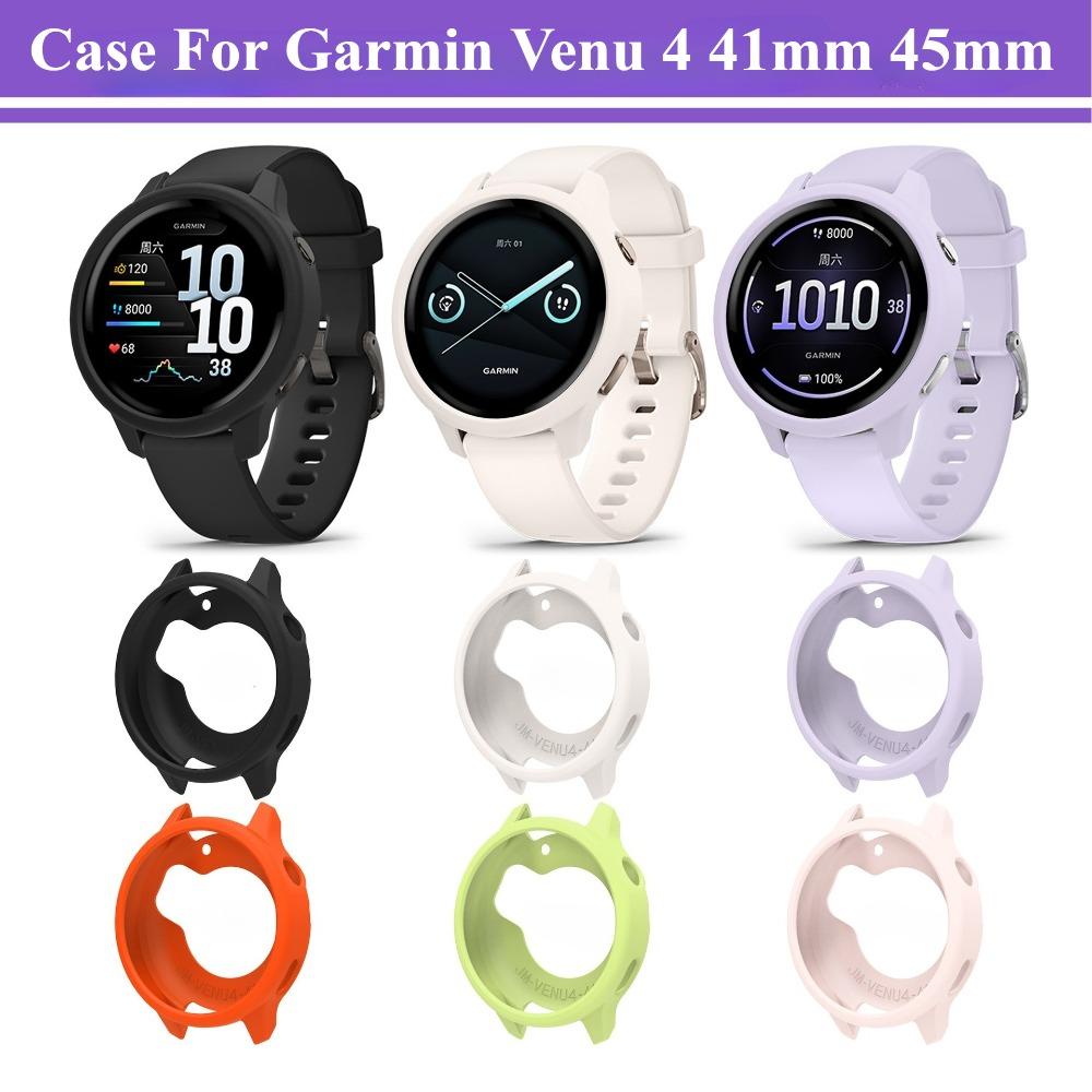 Soft Silicone Case for Garmin Venu 4 45mm 41mm Bumper Hollow Cover Protective Shell Strap for Garmin Venu4 SmartWatch Accessory