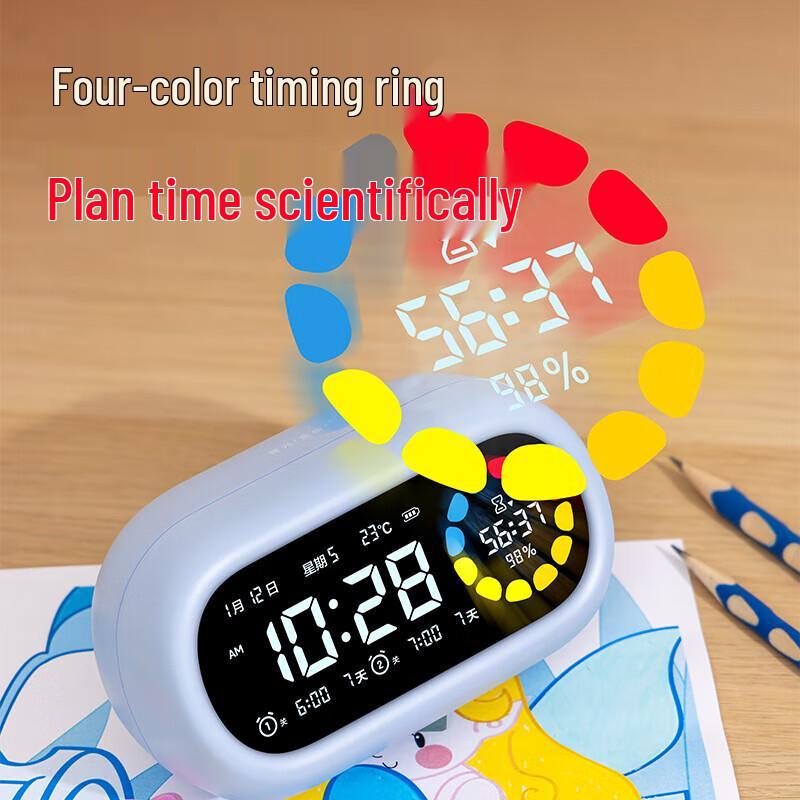 Deli Digital Visual Timer & Alarm Clock Color Screen Timer