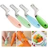 Trancheur d'oignons verts Lame en acier inoxydable Éplucheur julienne Poignée ergonomique Pour oignons verts Carottes Concombres Outil de cuisine