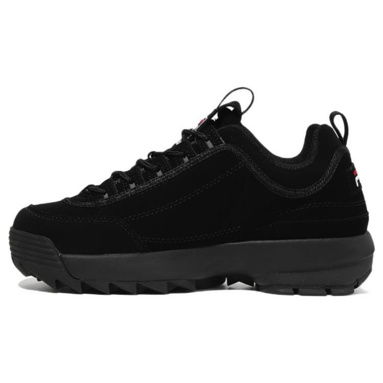 Fila Disruptor 2 1998 Cuero Sintético Resistente a la Abrasión Resistente a la Abrasión Zapatillas Casuales de Corte Bajo Unisex Todo Negro 1FM00864F_001
