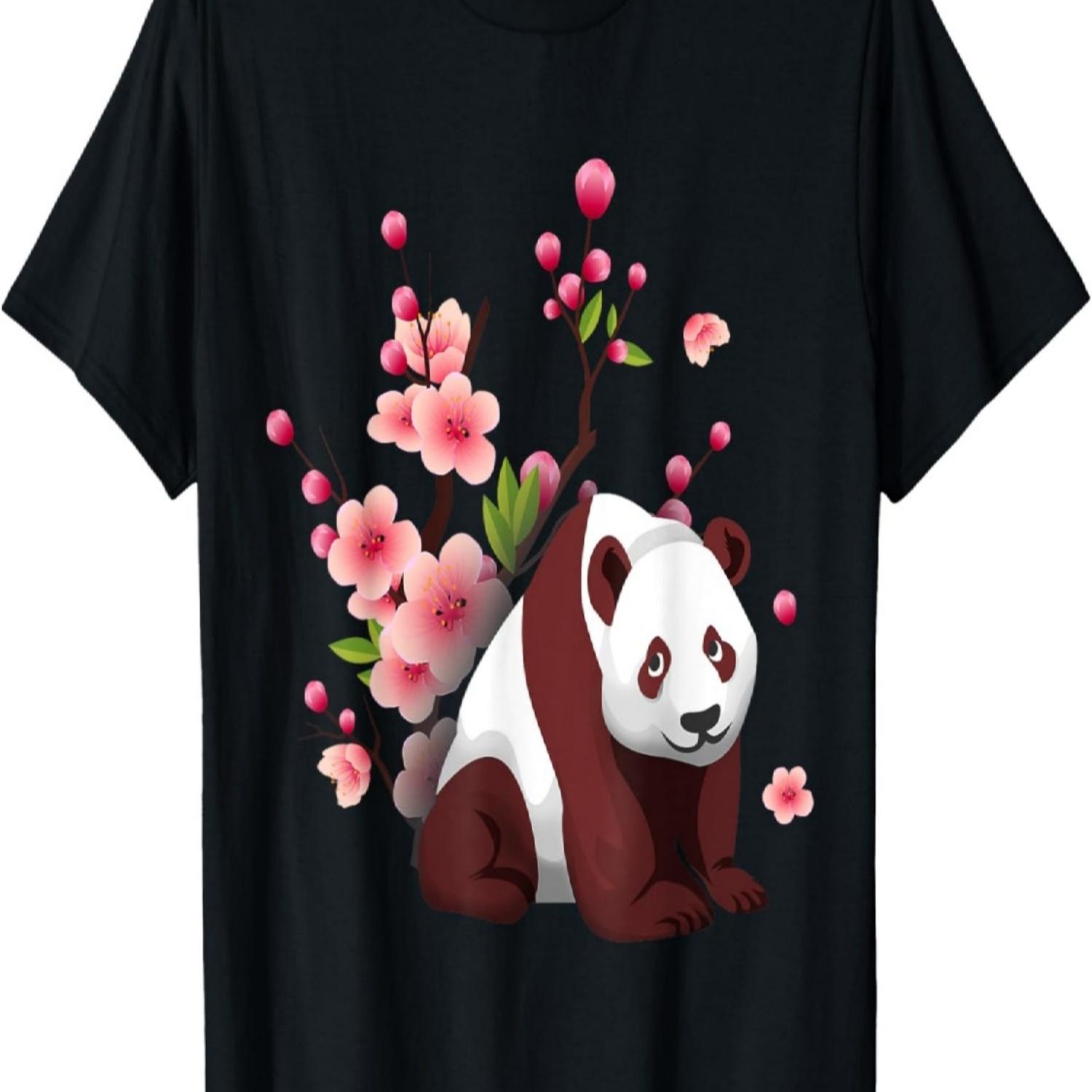 Panda Bear  Cherry Blossom Vintage T-Shirt S
