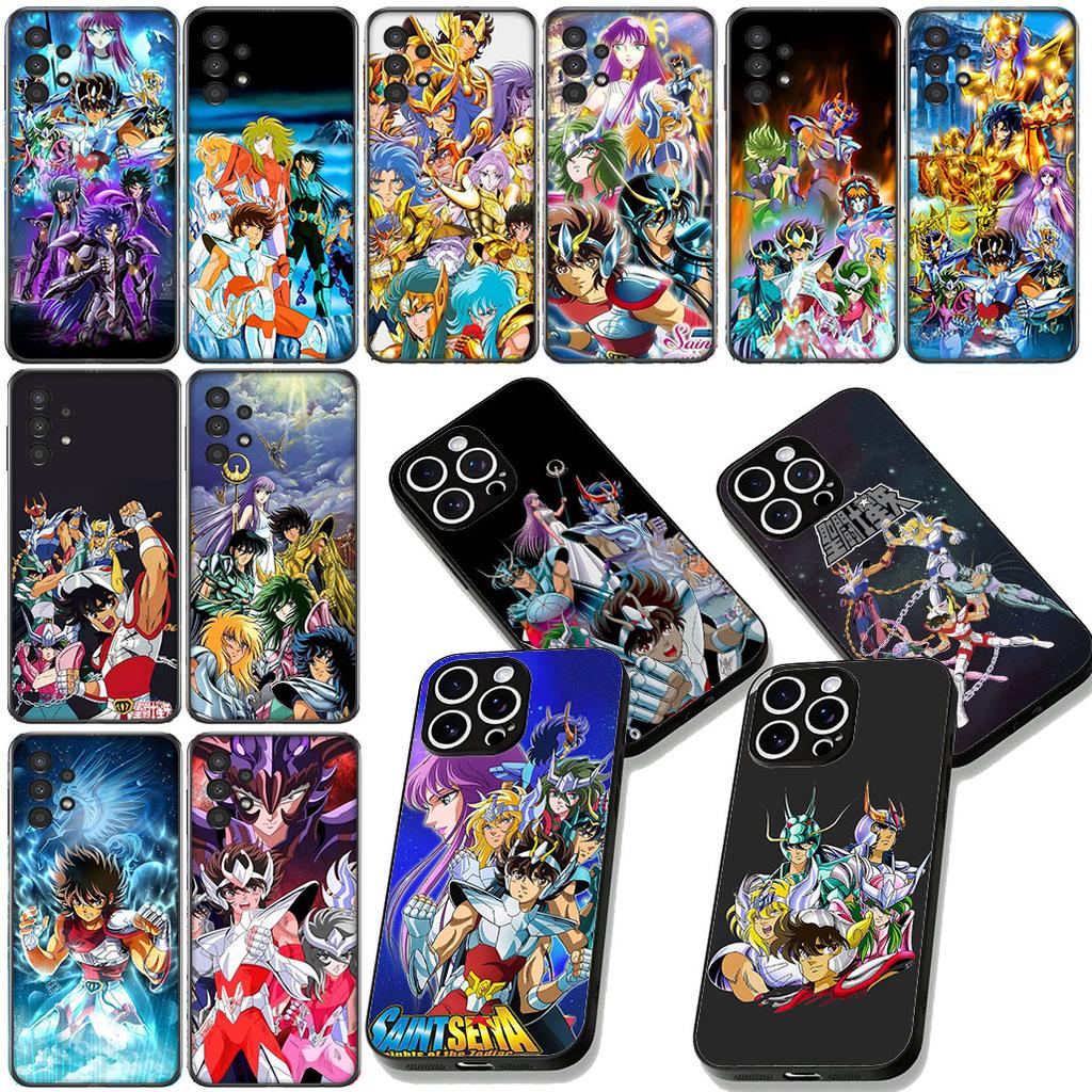 Anime Saint Cartoon Seiya Phone Case for Samsung Galaxy S22 S21 S20 FE Ultra Plus A35 A36 A37 A33 A34 A04 A71 Protective Cover