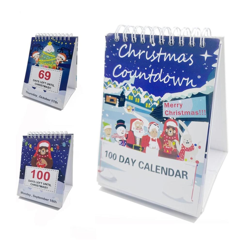 100 Days Countdown Desk Calendar Stylish Holiday Decorative Countdown Calendar For Children Adults