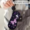 Birds Butterfly Floral Print Eyeglass Case Portable Zipper Sunglasses Pouch Protective Eyewear Holder for Women Men Travel