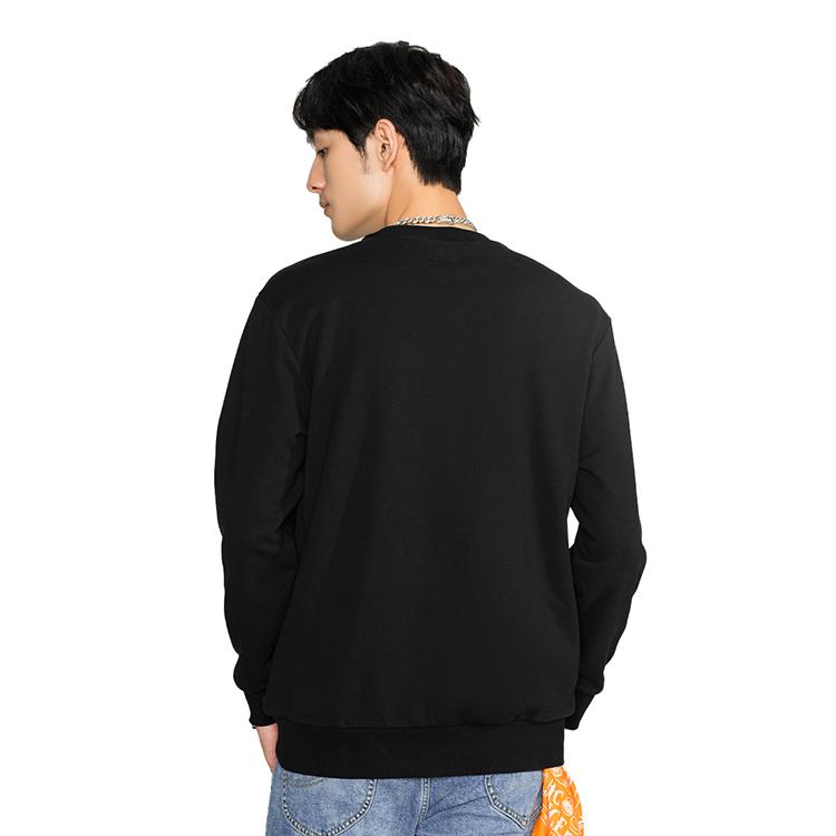 FW22 Letter Print Crew Neck Pullover Long Sleeve Sweatshirt Men sweatshirt Black LMT003691101228K11000