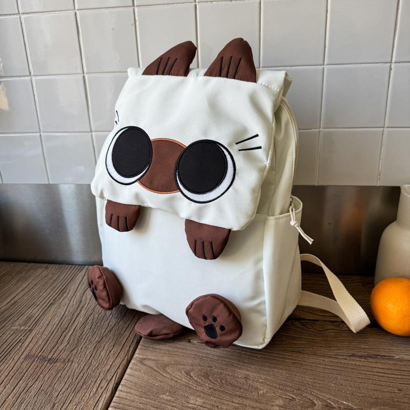 New high-value, fresh, sweet and cute cartoon kitten backpack, light and large-capacity backpack for primary and secondary school students