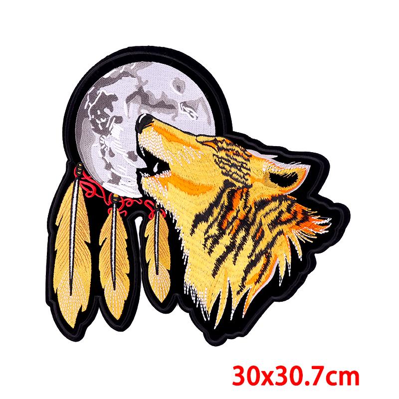 

Большая нашивка с вышивкой локомотива на спину, пришивные нашивки для одежды, панк, череп, вышитые нашивки на одежду для куртки, глажка