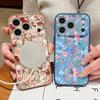 Magnetische Handyhülle mit kleinem Blumenmuster für iPhone 17 ProMax 16 15 14 13 Pro Max Für Magsafe Kabelloses Laden Hard Back Cover