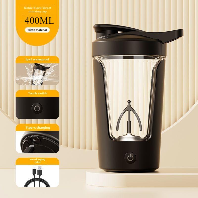 Fully automatic electric mixing cup, one click mixing, temperature resistant, leak proof, portable food grade material water cup