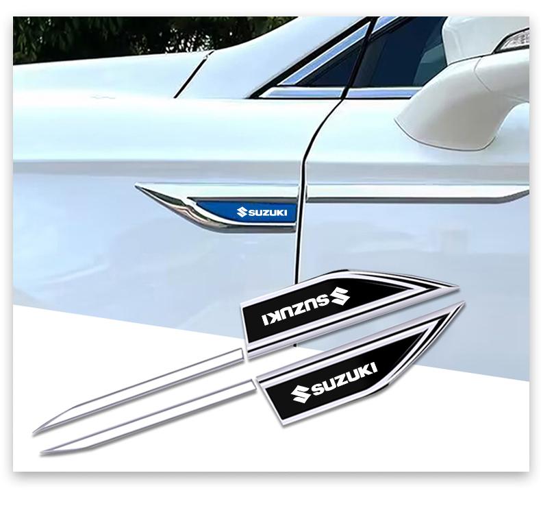 2 pièces Autocollant Garde-boue Métal Voiture Accessoires de Style Carrosserie Pour Suzuki Swift Jimny Ignis Alto SX4