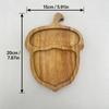 Wood Squirrel Wooden Snack Tray Squirrel Fruit Shape Double Dish Holder  Home Decor