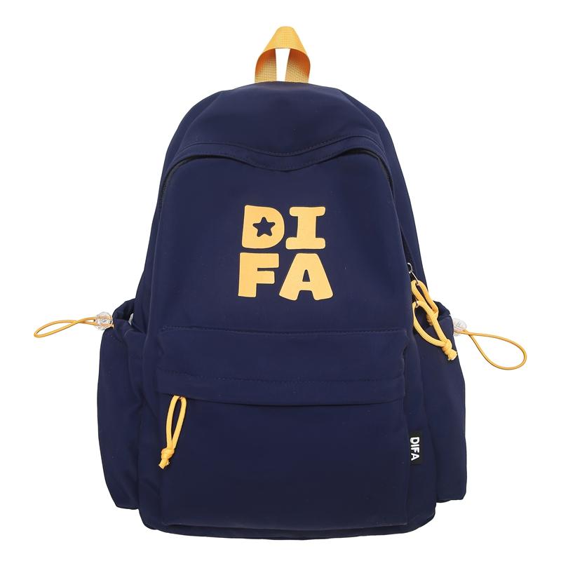 

Campus Schoolbag Junior High School Student Backpack Unisex Large Capacity Travel Lightweight Backpack Small темно-синий