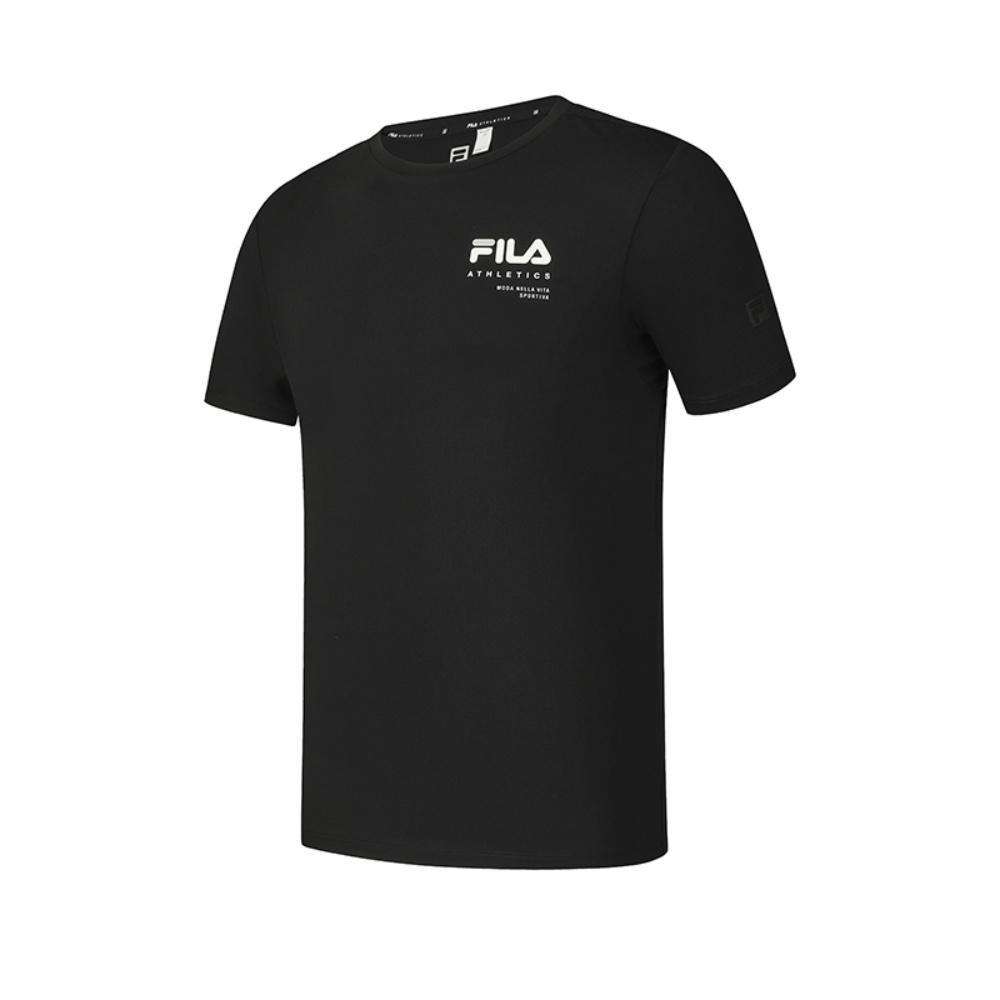 New FILA Fitness T Shirts Men's Pitch Black BK A11M531116F-BK