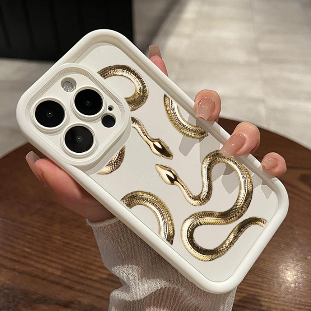 LZ5 Butterfly Black Gold Snake Silicone Phone Case for Xiaomi 11 Lite 5G 14T Redmi 14C 13C A3 Note 12 11 9 10 13 Pro Plus Shockproof Back Cover