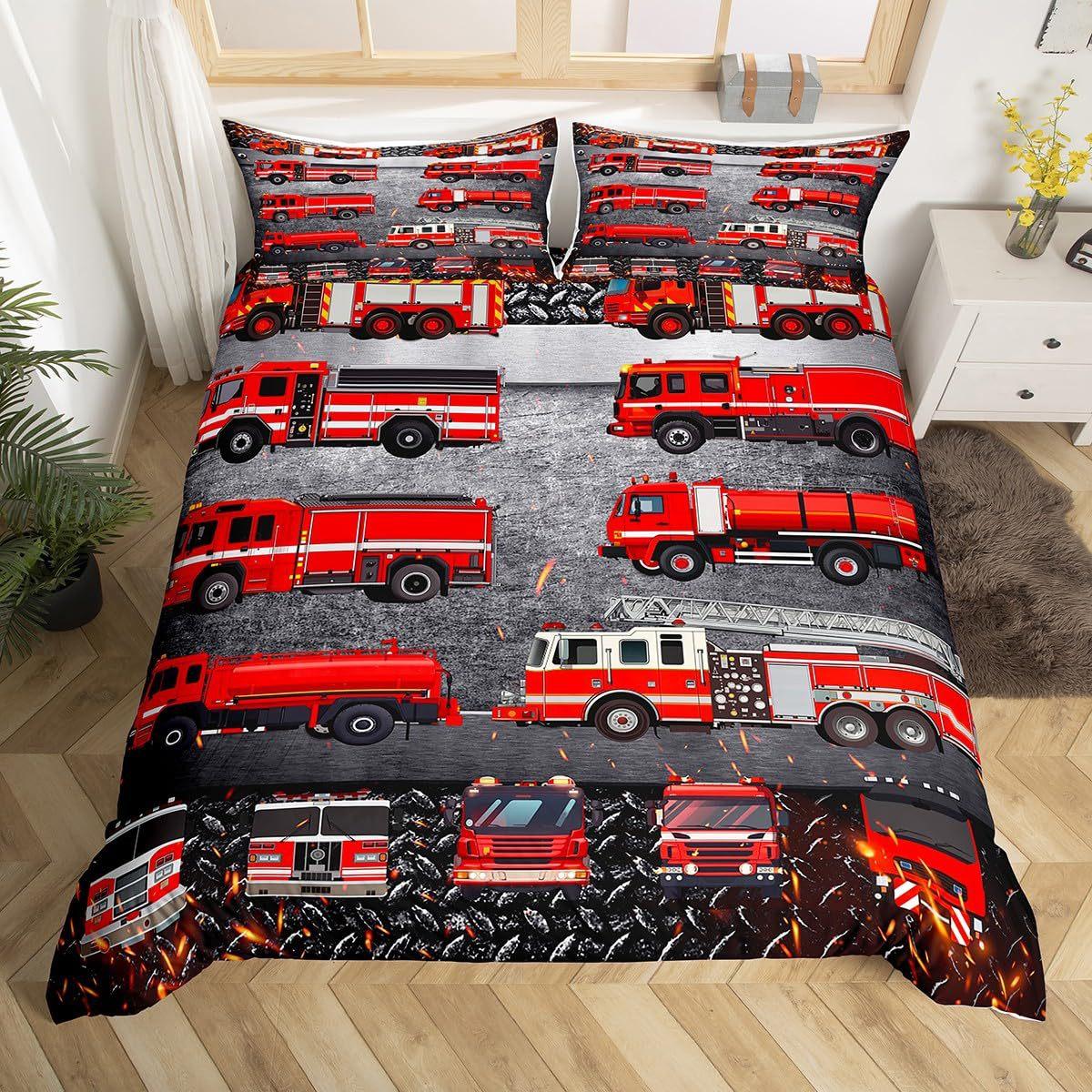Red Car Down Comforter Set Bedding Set 3-piece Duvet Cover Set 135*200cm