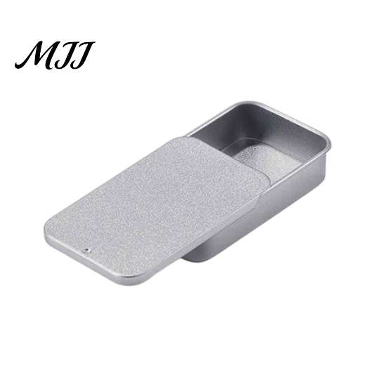 Push Pull Sliding Cover Box Tin Storage Container with Cover, Durable Metal Small Portable Container, Moisture-proof for Candy And Herbs Items