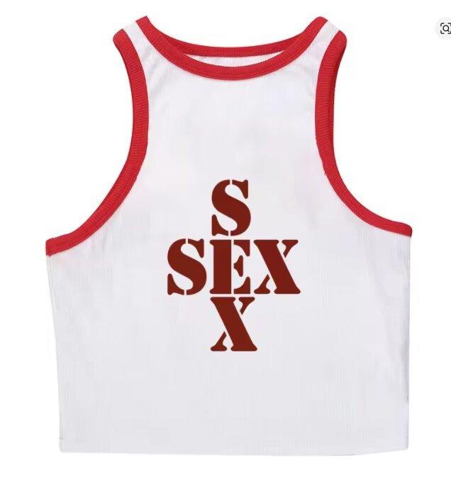 I HATE BEING SEXY Fashion European and American Trend Slogan Printed Top YK Spice Girl Navel Short T-Shirt