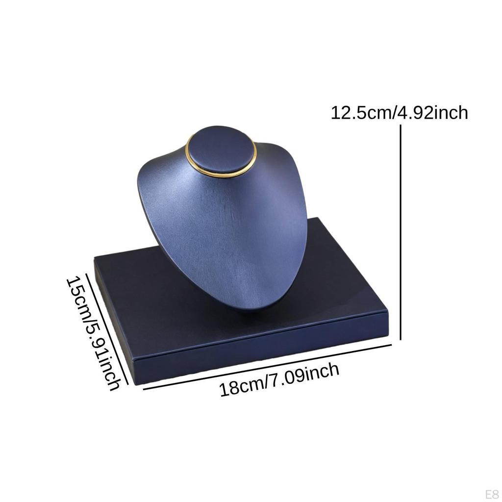 Collar Display Mannequin Necklace Stand Jewelry Organizer PU Leather Versatile And Sturdy Model