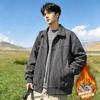 Men S Pu Leather Fleece Lined Warm Casual Jacket