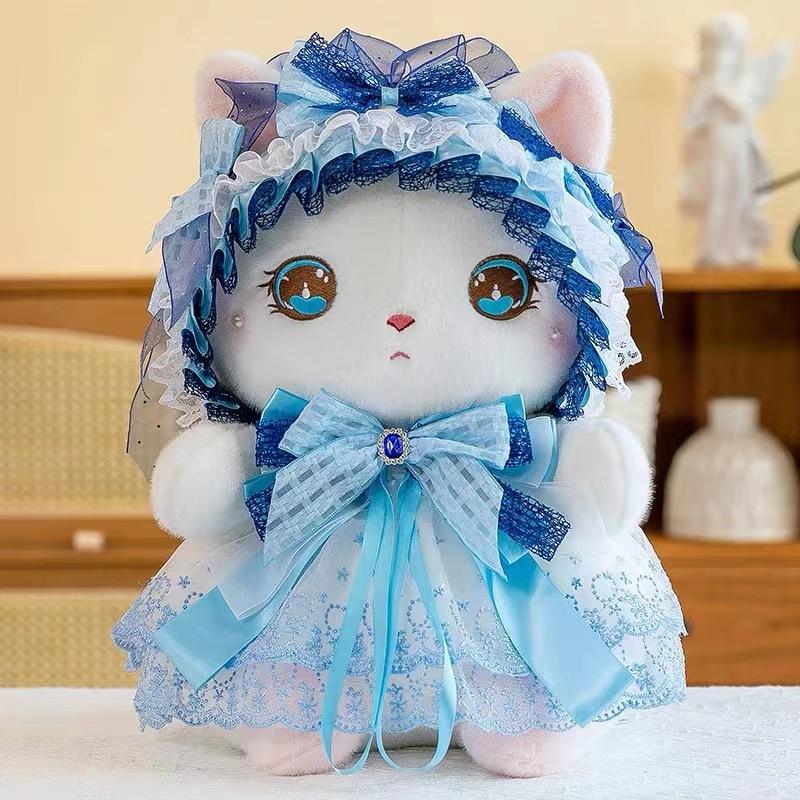 

New Lolita Cat Doll Lisa Cat Doll Plush Toy Birthday Gift for Women Height 25cm