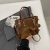 Trendy Pu Shoulder Bag For Women 2023 Autumn Winter Vintage Casual Water Bucket Bag