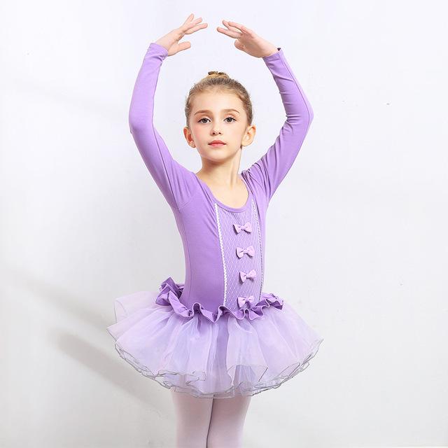 Girls' Ballet Dancewear: Long/Short Sleeve Leotard - Toddler & Children's Chinese Dance Costume