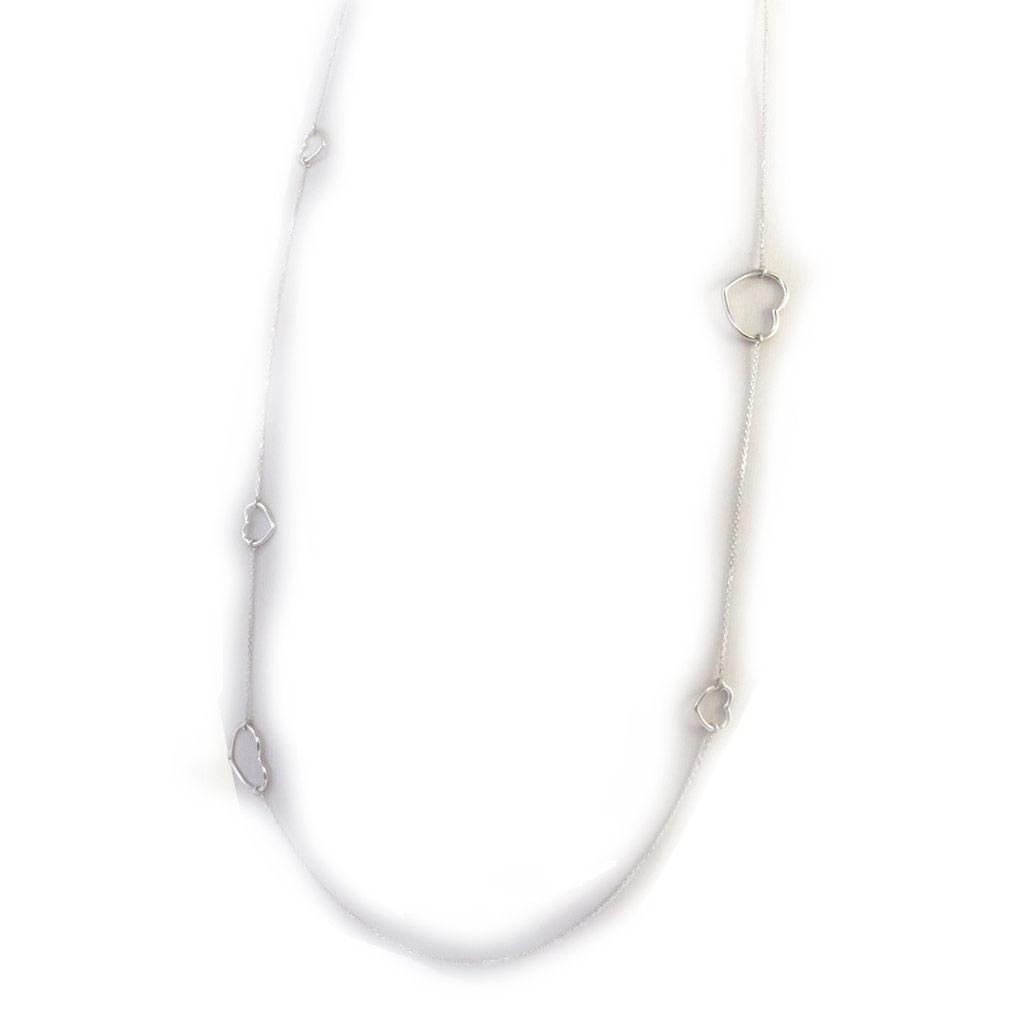 Les Trésors De Lily [N2872] - Silver 'Love' Silver Necklace (rhodium-plated) - 80 Cm - 19x16 Mm