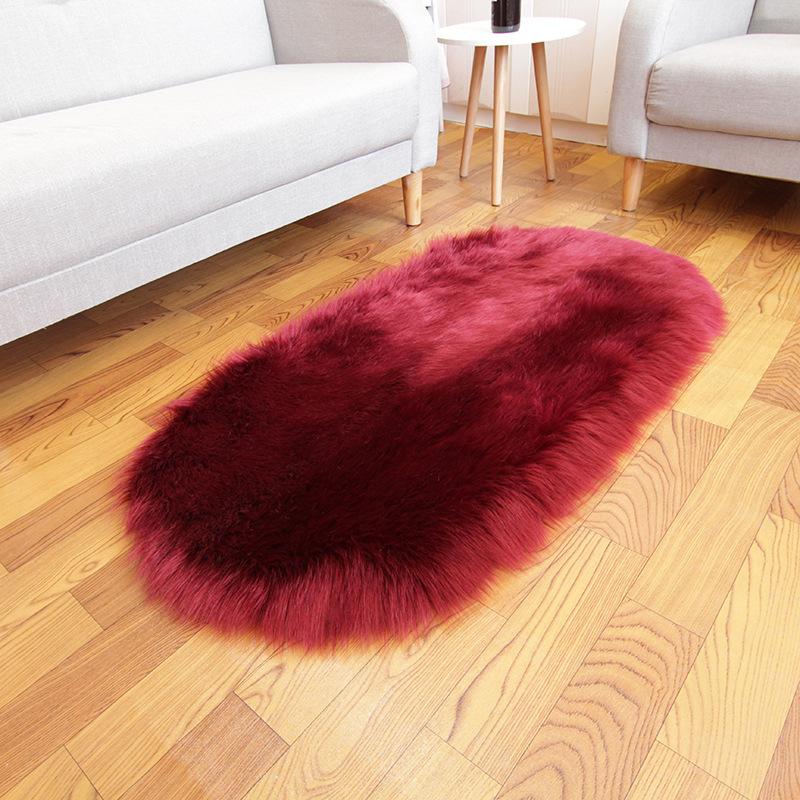 Oval Carpet Plush Carpet Living Room Soft Carpet Room Bedroom Rug Sofa Coffee Table Floor Mat