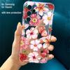 Floral Strawberries Pattern Clear Phone Case for Samsung Galaxy S25 S24 S23 S22 Ultra Plus S21 FE A53 A54 A55 A35 A15 Soft Cover