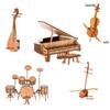 3D Stereo Musical Instrument Puzzle Model: Piano, Gramophone & Jazz Drum DIY Educational Gift