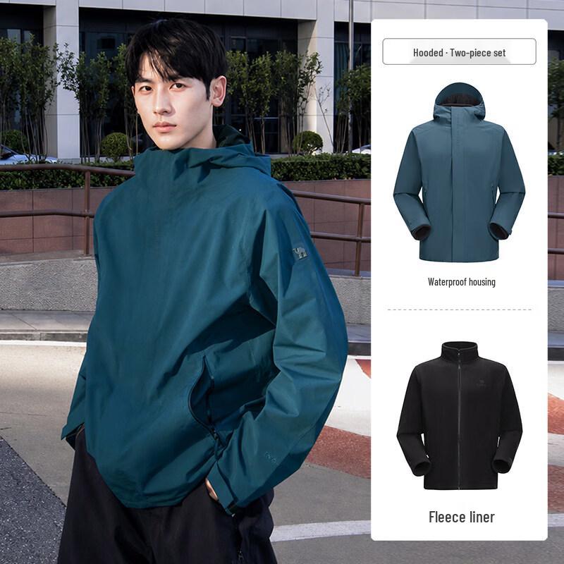 Camel 3-in-1 Fleece-Lined Outdoor Jacket