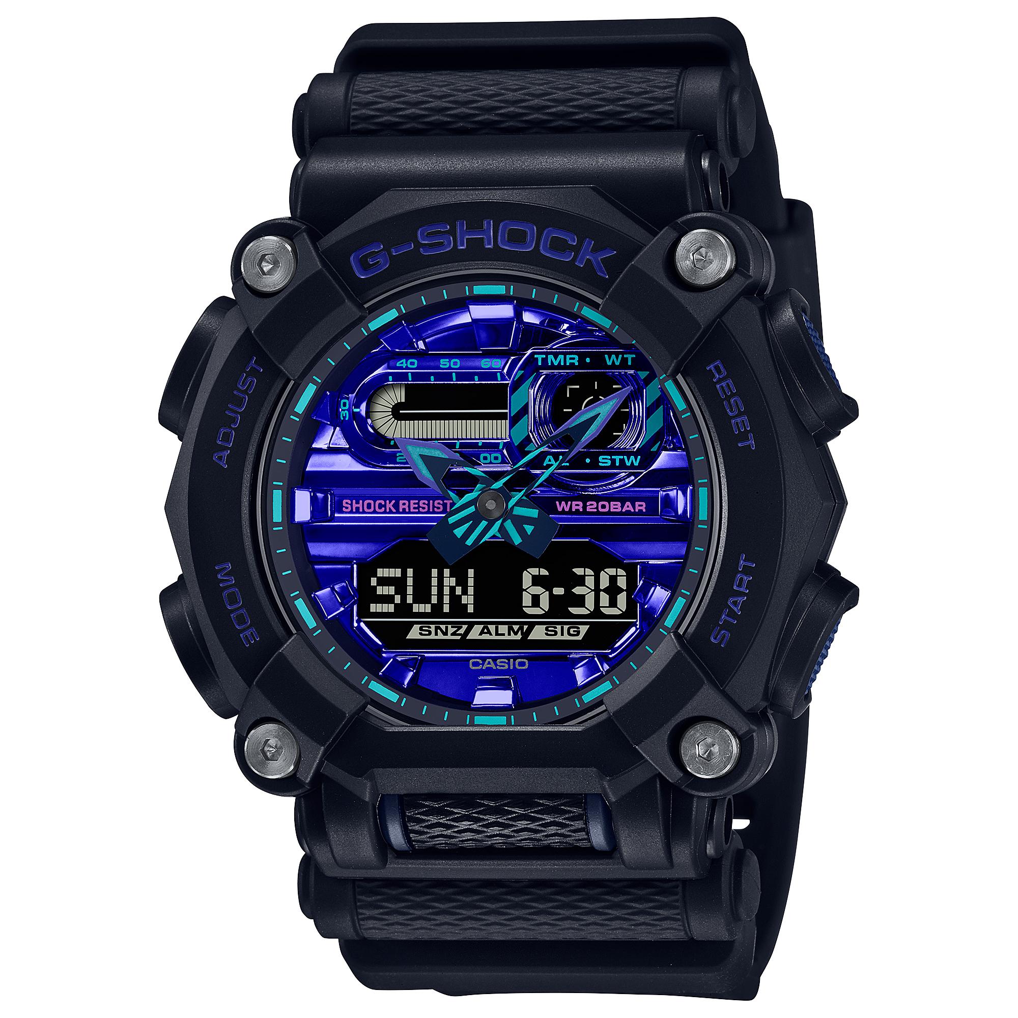 

Casio Men s Resin 200M Water Resistant Analog Shock Resistant Quartz Watch GA-900VB-1A чёрный