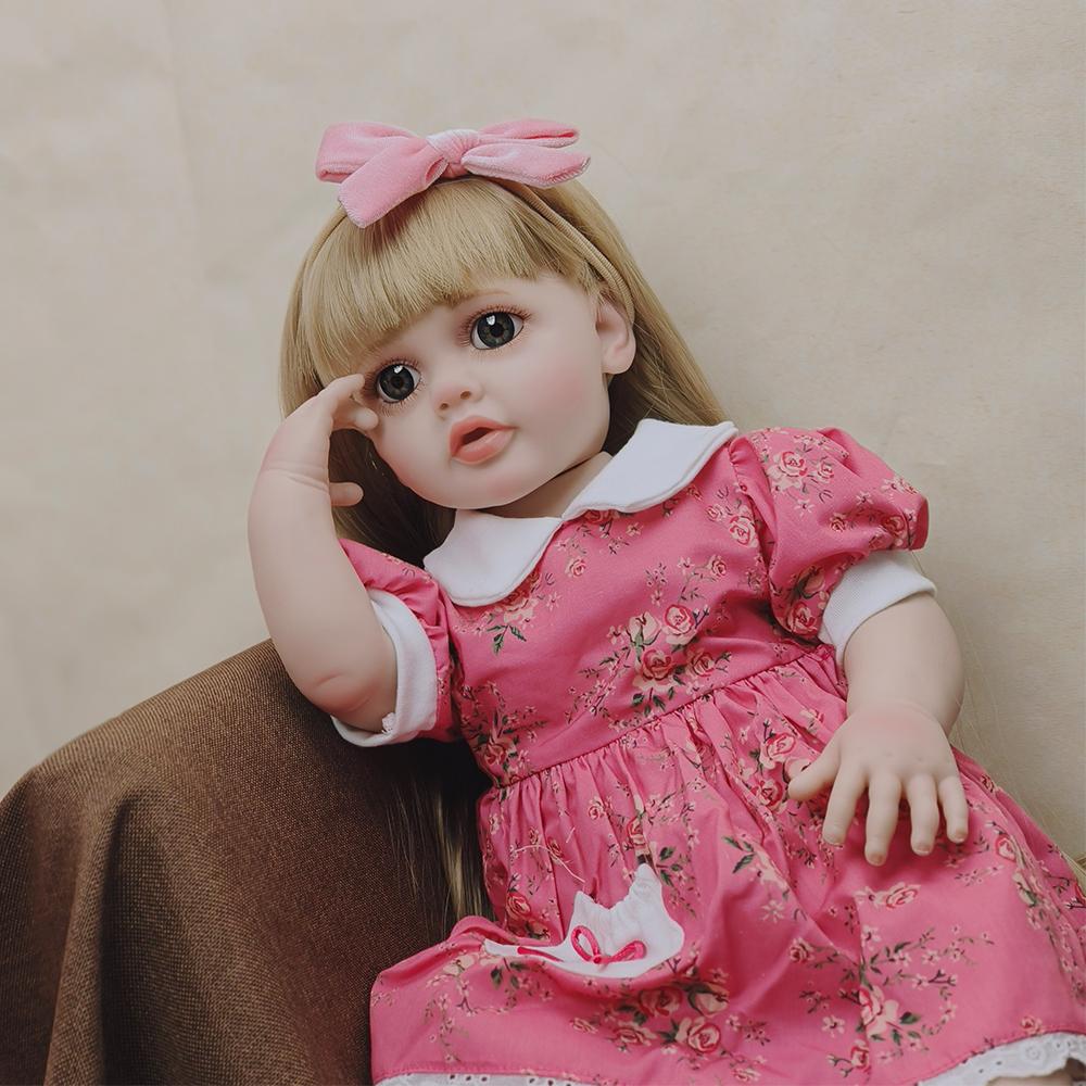 55cm Miękka silikonowa zabawka winylowa na całe ciało Reborn mała dziewczynka lalka Betty realistyczna noworodek peruka włosy prezenty dla dzieci zabawki
