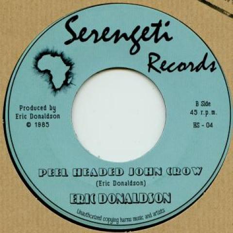 

7inch Record ERIC DONALDSON Peel Headed John Crow Penny Farth HS04 SerengetiHorni 1985 Europe Reggae Ska Dub Used
