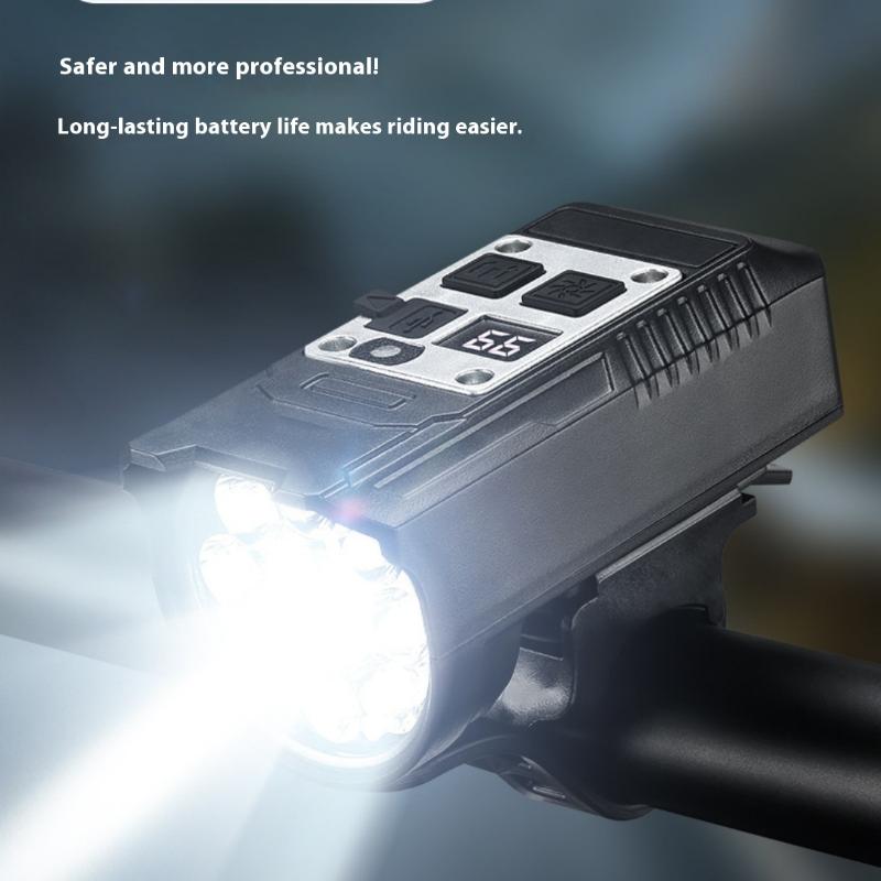 1 Set Luce Anteriore LED per Bici Tipo-C Ricaricabile Lampada per Bici Luci Ultraleggere per Manubrio Torcia per Ciclismo Impermeabile Faro