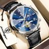 POEDAGAR Luxury Men Clock Waterproof Luminous Chronograph Leather Fashion Man Wristwatch High Quality Quartz Men's Watches Reloj