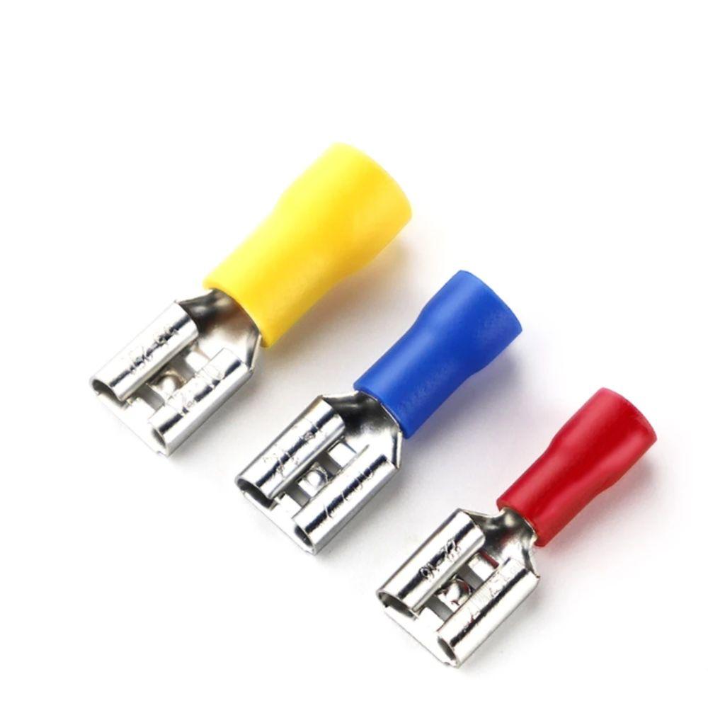 Red Blue Yellow Insulated Butt Connector Insulated Electrical Terminals  Electrical Wiring