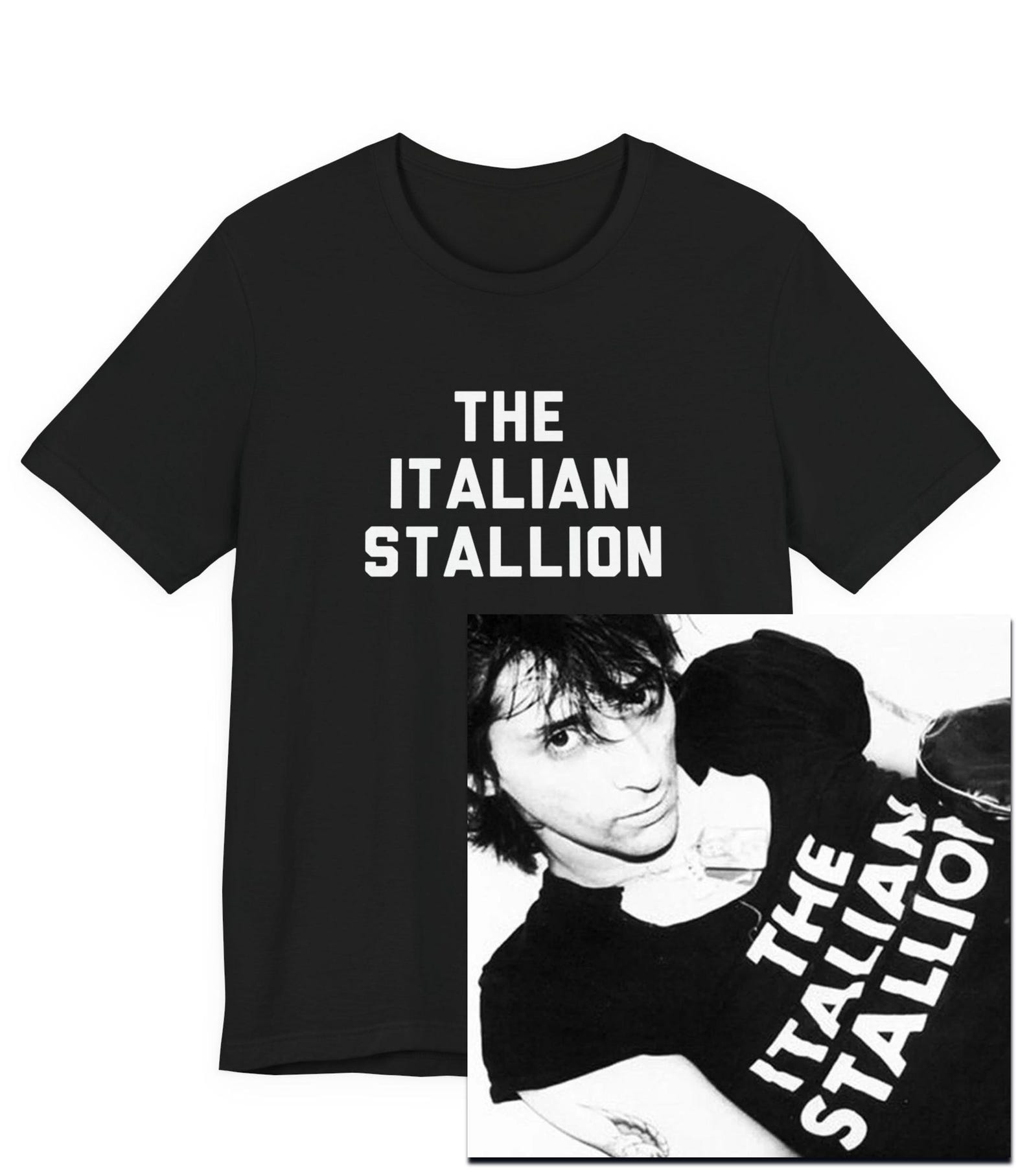 The Italian Stallion T-Shirt, The New York Dolls, New York City, Italy, Boxer, Sly Stallone, Sylvester, 70s, Rocky, Dolls, 80s NYC, Funny XL