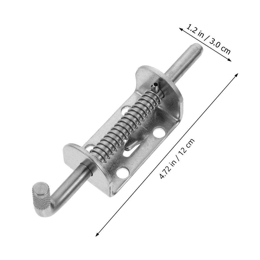 1pc Heavy Duty Sliding Bolt Stainless Steel Gate Latch Spring Loaded Door Lock For Fence Cabinet Refrigerator Security
