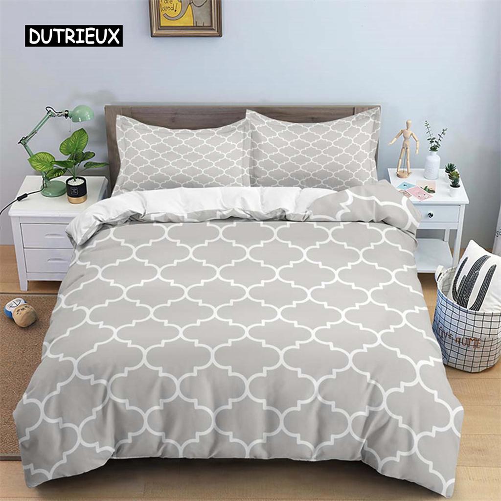 Waves Geometric Duvet Cover Abstract Bedding Set Twin King For Kids Adult Room Decor Microfiber Quilt Cover with 1/2 Pillowcases